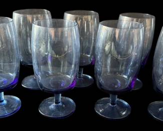 9 Cobalt Blue Water Ice Tea Glasses