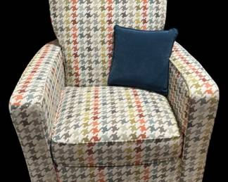Colorful Houndstooth Accent Chair