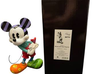 Britto Disney Mickey with Heart Figurine