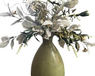 Green Tones Silk Flower Arrangement