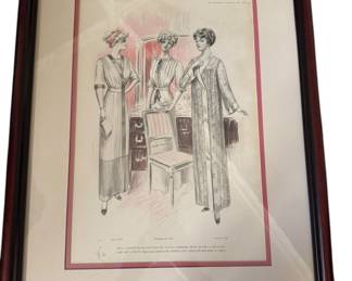 Framed Vintage Fashion Print Picture