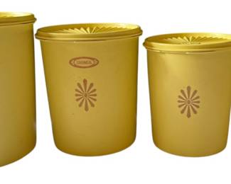 4 Vintage Tupperware Servalier Canisters
