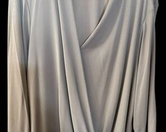 MM LaFleur Beige Faux Wrap Blouse 1X