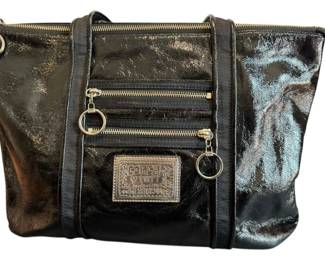 Coach Poppy Black Patent Leather Bag