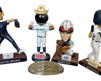 4 Space Cowboys Bobbleheads and Belt Buckle