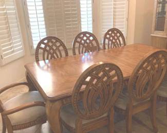Gorgeous Formal Dining Table and Eight Chairs 