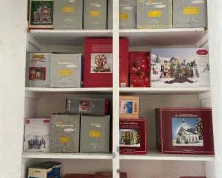 Christmas Village Square, Santas Work Bench and More Decor