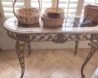 Stone And Glass Side Table