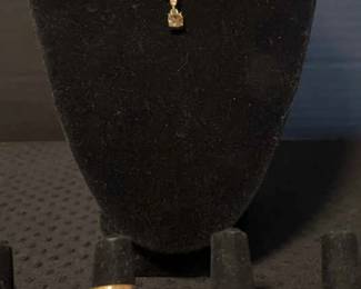 14K Gold Necklace And Two 14K Gold Rings