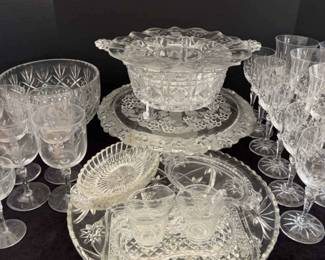 Large Assortment of Clear Glass