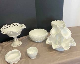 Milk glass and One Small Dansk Piece