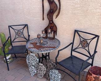 Beautiful Patio Table and Two Chairs and More