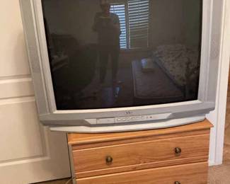 Jvc TV and Small Bureau Stand