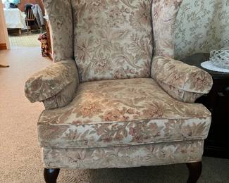 queen anne wingback chair