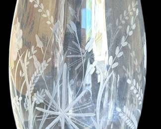 Etched Glass Hurricane Lamp Shade