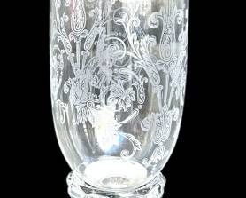 Signed Baccarat Crystal Candle Lamp