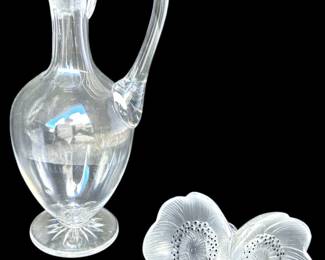 Footed Crystal Wine Decanter