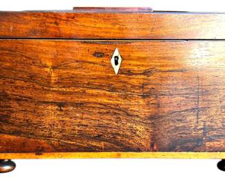 English Mahogany Tea Caddy