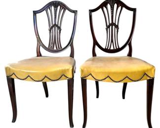 English Sheraton Shield Back Armchairs