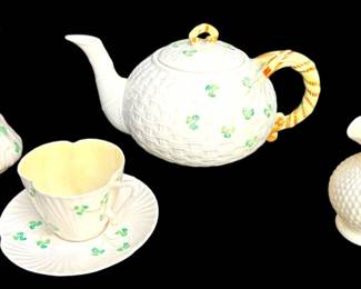 Belleek Shamrock Pattern Fine Parian China