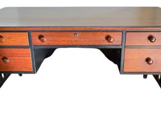 Ethan Allen Desk with Glass Top