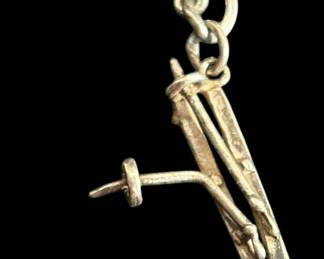 Sterling Silver Skis Charm