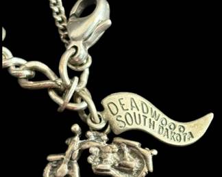 Sterling Silver Motorcycle Charm