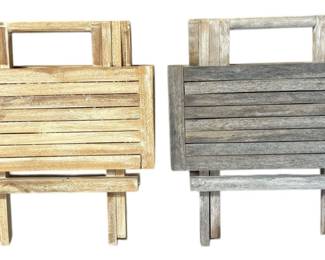 Folding Wood Side Tables