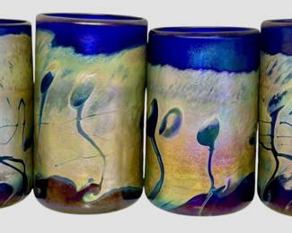 HandCrafted Blue Glasses