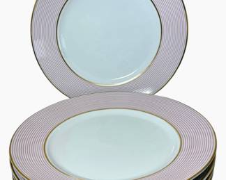 Limoges Pink Striped Plates