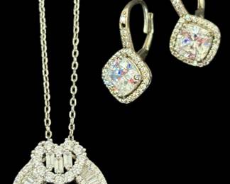 Sterling Silver Necklace and Earrings