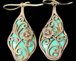 Sterling Silver and Turquoise Earrings