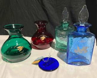 Blenko Handblown Glass Holiday Decanters, Vases, More