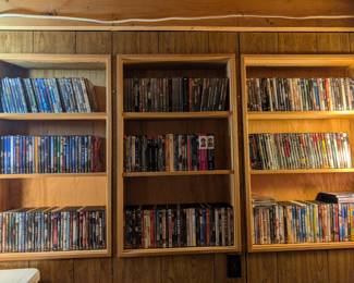 Over 200 DVDs, new and used with around 30 Kids movies and lots of sci-fi films