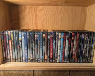 Over 200 DVDs, new and used with around 30 Kids movies and lots of sci-fi films