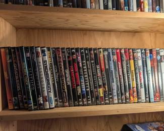 Over 200 DVDs, new and used with around 30 Kids movies and lots of sci-fi films
