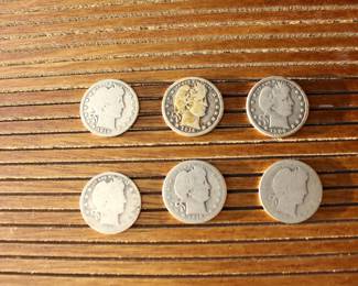 Silver Barber Quarters