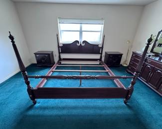 Ethan Allen King Bed Frame & Nightstands