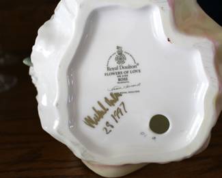 Royal Doulton Flowers of Love Rose Signed Michael Doulton