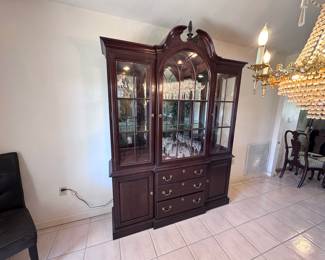 Ethan Allen Lighted China Cabinet