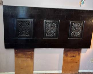 Black Painted DoorHeadboard