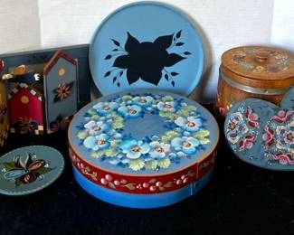 Tole Painted Wood Decor 