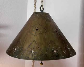 Punched Tin Corded Hanging Light