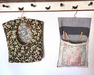 Vintage Cloth Clothes Pin Bags