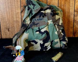 Army Jacket And WWII Knife