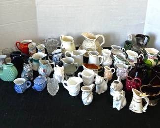 2 Col. Glass  Ceramic Pitchers