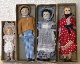 Vintage Porcelain Bisque Porcelain Dolls