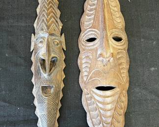 Carved Wooden Face Masks
