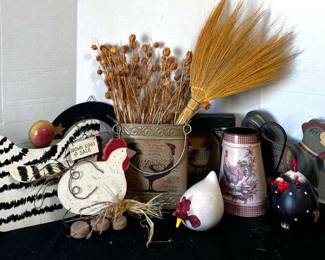 Chickens  Wood, Ceramic  Metal