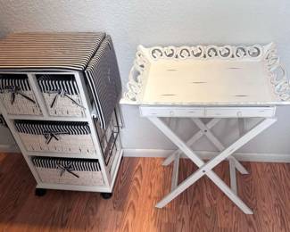 Black White Expanding IronCraft Cart 